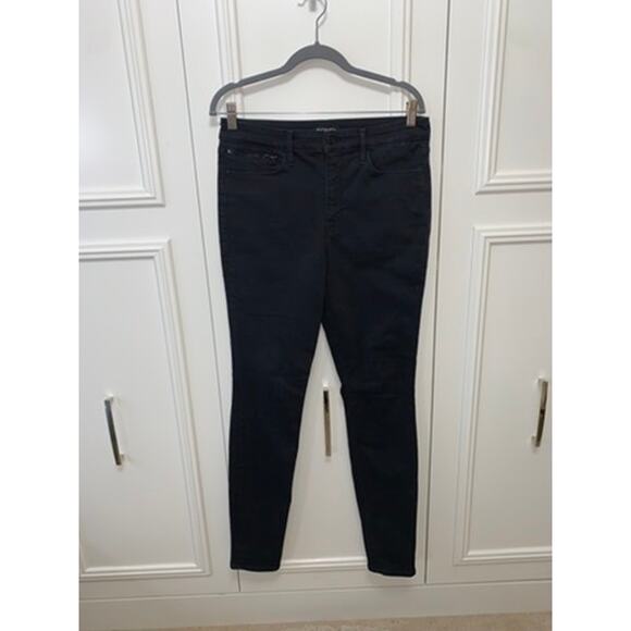 Athleta Women's Tall Black Skinny Jeans Size 12 Mid-Rise Stretch Denim - Picture 1 of 7